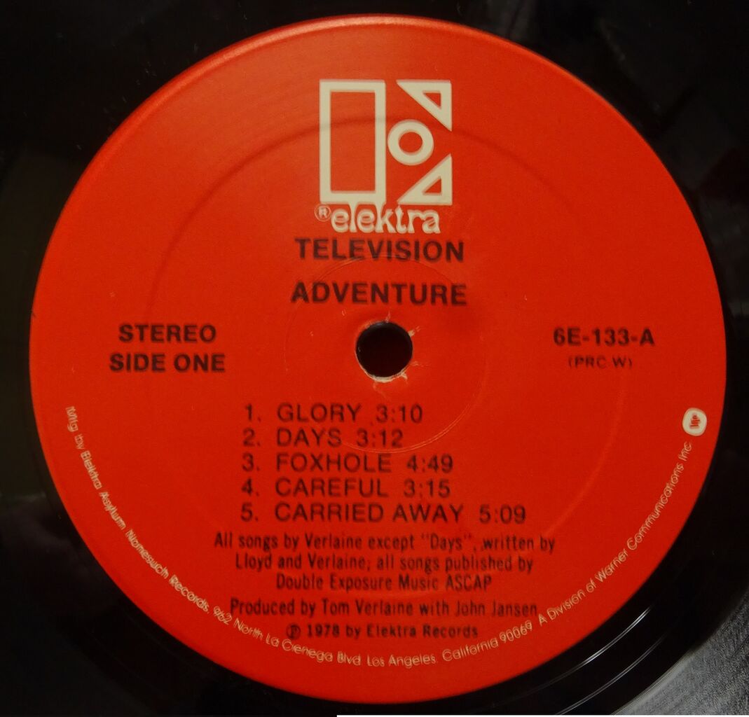 最初の  本日入荷中古LP】「TELEVISION / MARQUEE MOON」「TELEVISION 洋楽