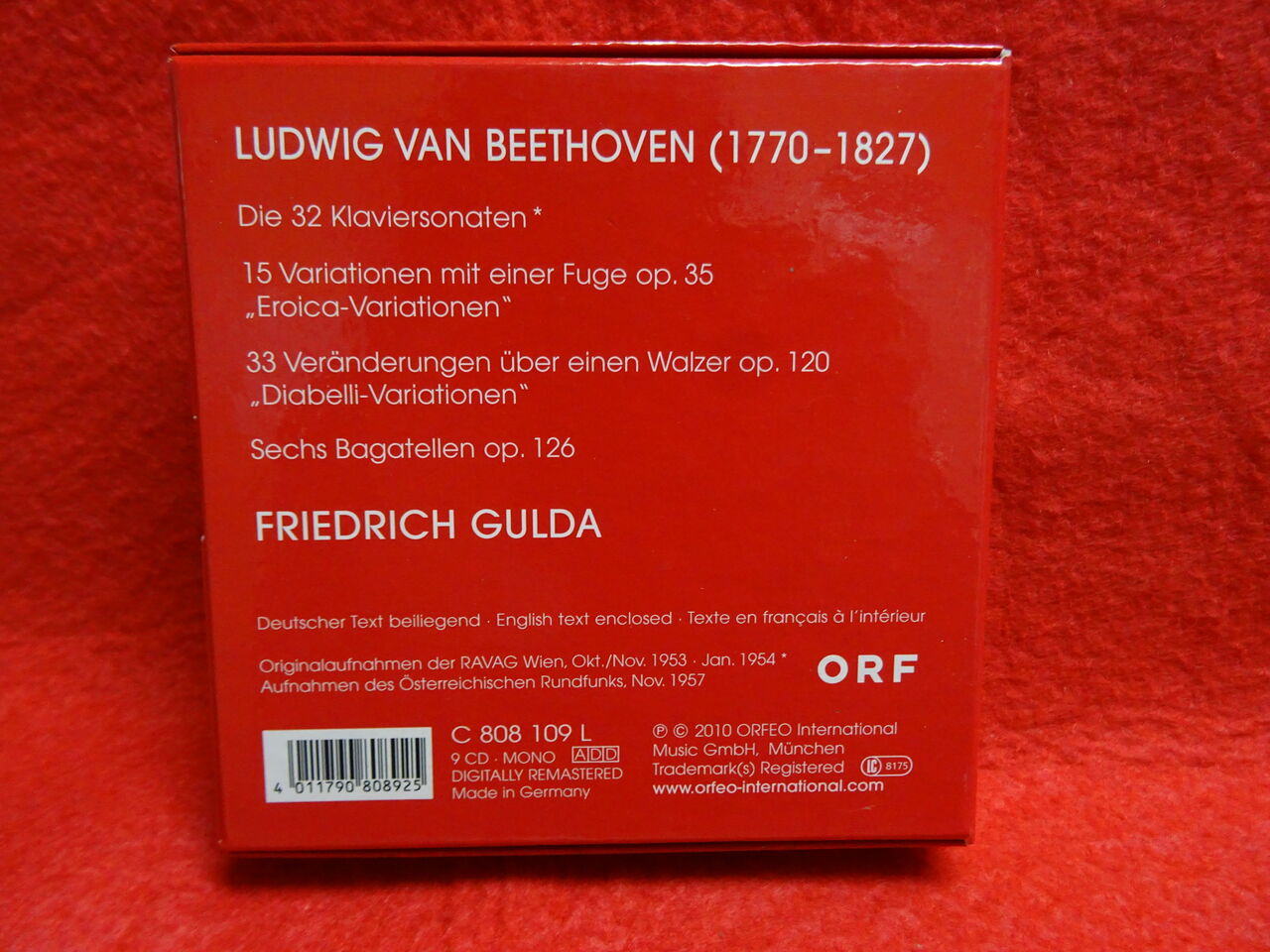 11/25(金)◇FRIEDRICH GULDA / BEETHOVEN: DIE KLAVIERSONATEN