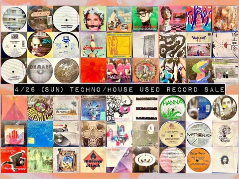 4/30最新在庫状況更新！◇4/26(日) TECHNO / HOUSE USED レコード