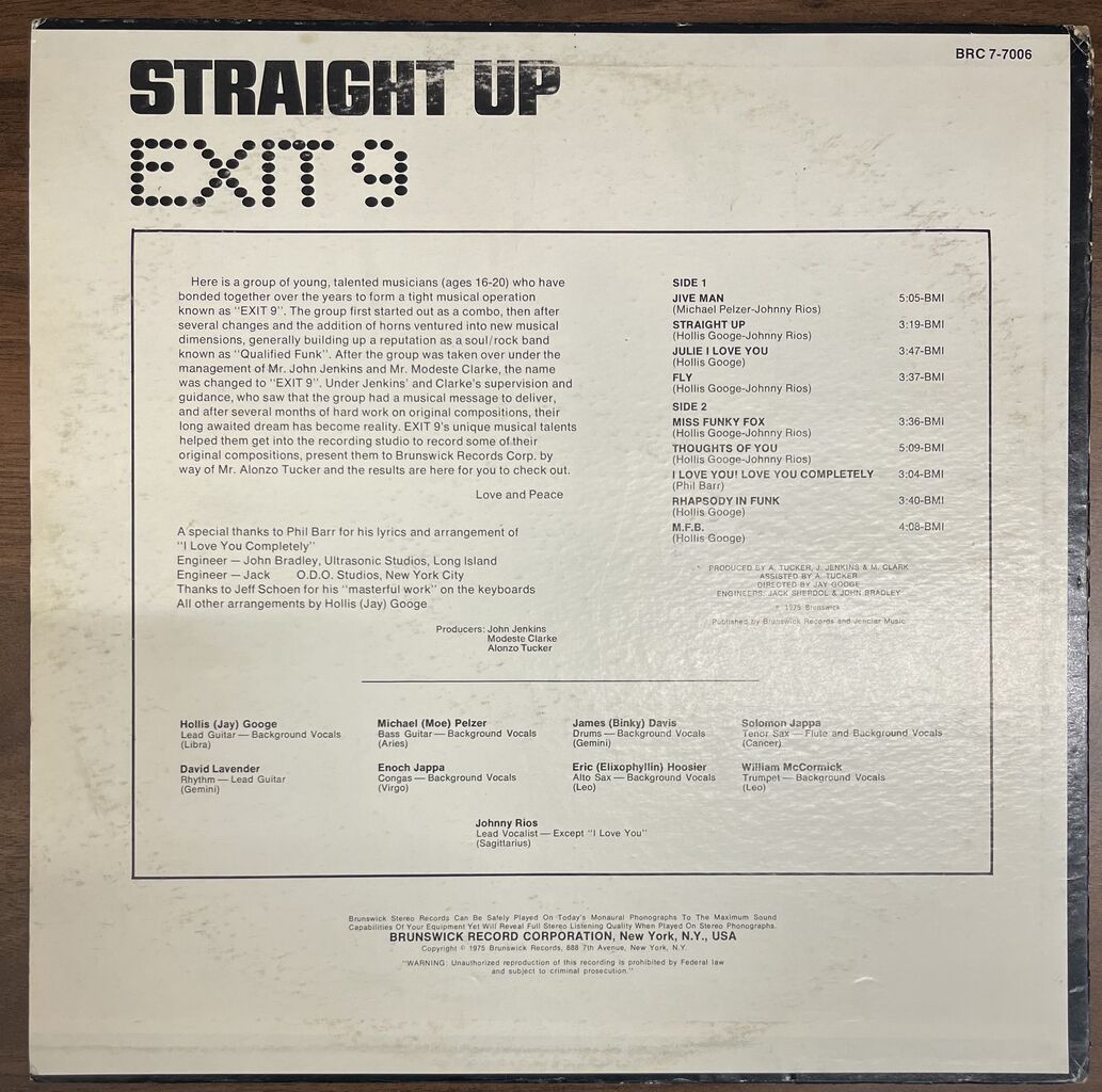 名盤　STRAIGHT UP EXIT 9 レアグルーヴ　funk Amazon.co.jp: Straight Up: ミュージック