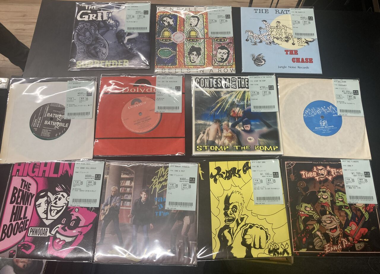 10/3(土)サイコビリー レコード入荷！！7インチシングル多数！！LPは