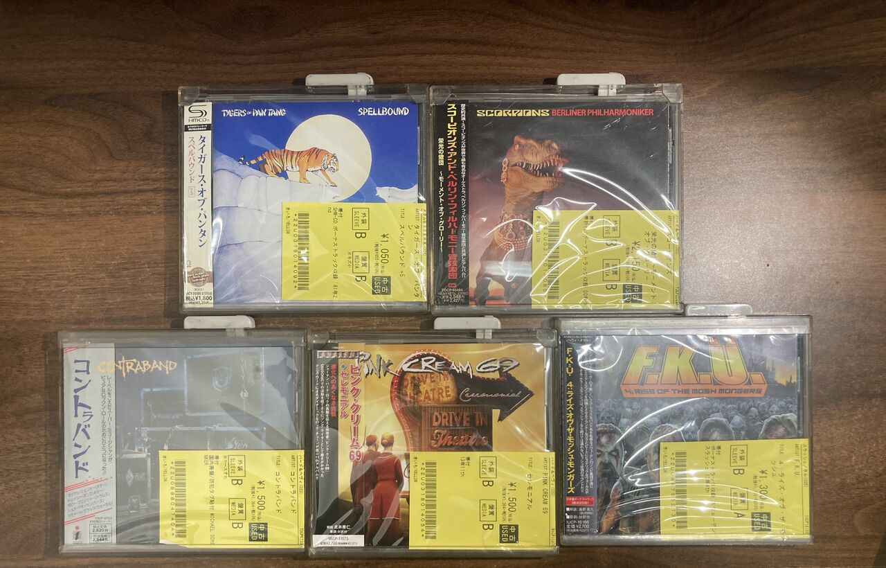 7/27(月) 【中古新入荷情報】国内,海外アーティストのハードロック