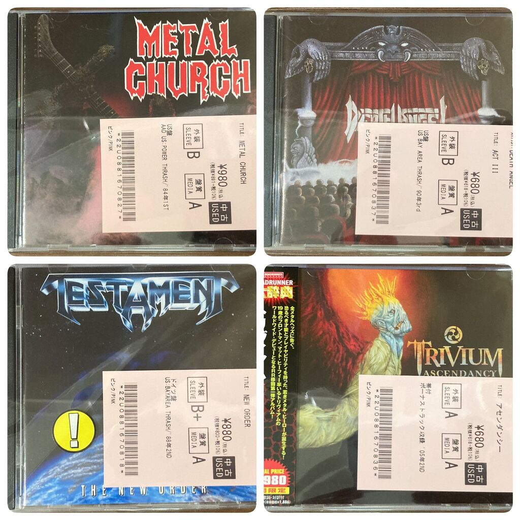 8/19(火) 【中古新入荷情報】 80年代/90年代のMETAL中心にCDが
