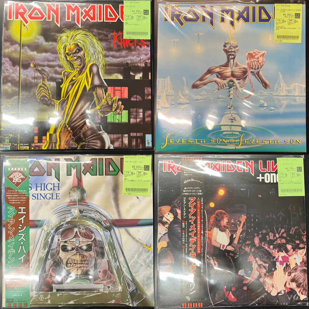 8/6(木)ハードロック、ヘヴィメタルの中古レコード約50点展示完了