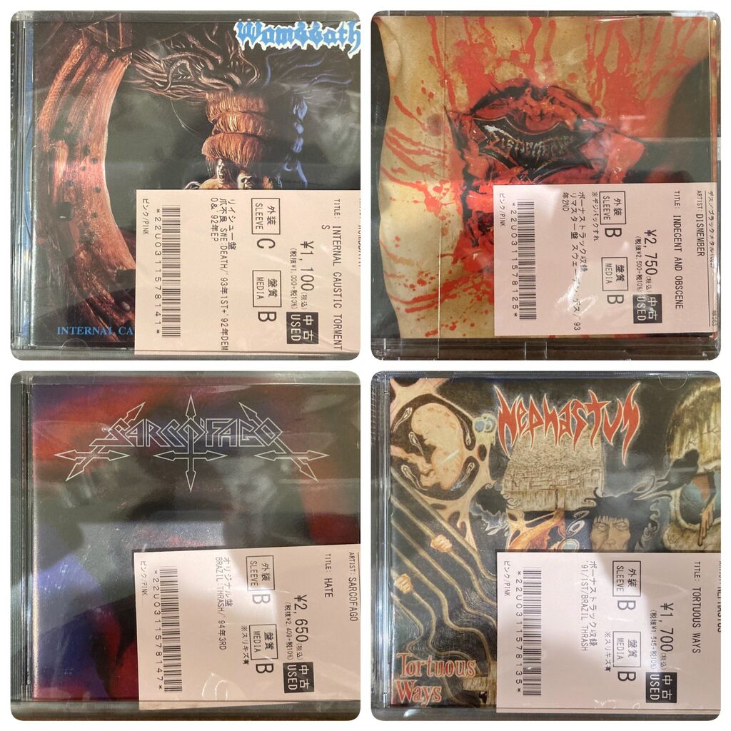 8/11 (月) 【中古新入荷情報】SLASH/DEATH/BLACK/METALのCDが