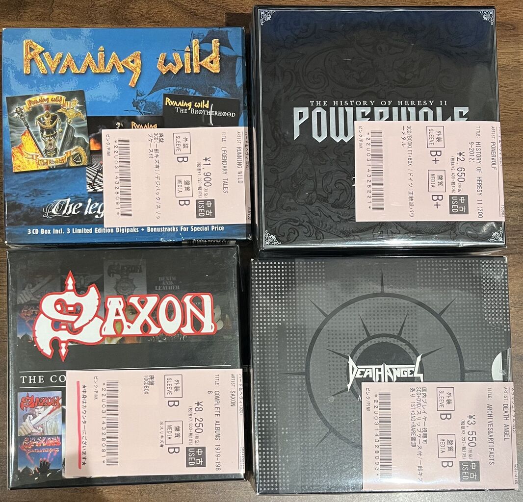 1/13(火)中古メタルCD&DVDが約350点まとめて入荷しました