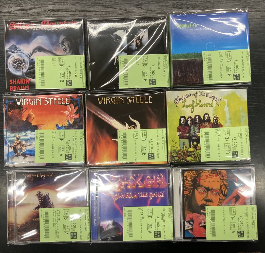 3/18(水) 【中古新入荷情報】ハードロック＆ヘヴィメタルのCDが入荷