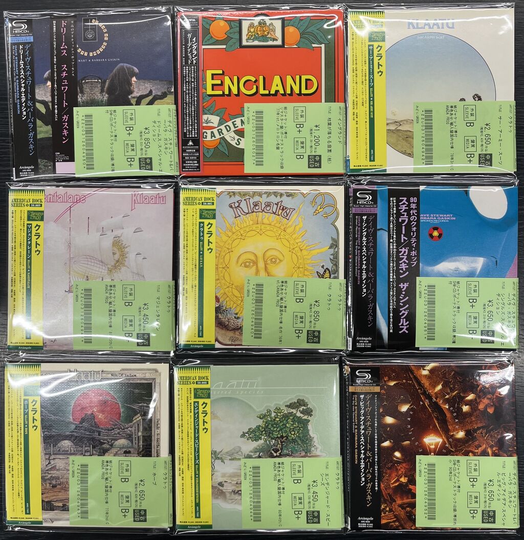 10/11(土)ROCK、プログレ、日本のPOPS紙ジャケCDが約150枚入荷
