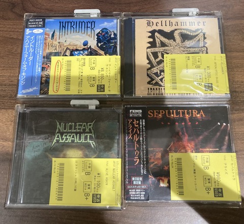 9/14(日) 【中古新入荷】THRASHを中心にメタルのCDが入荷いたしました