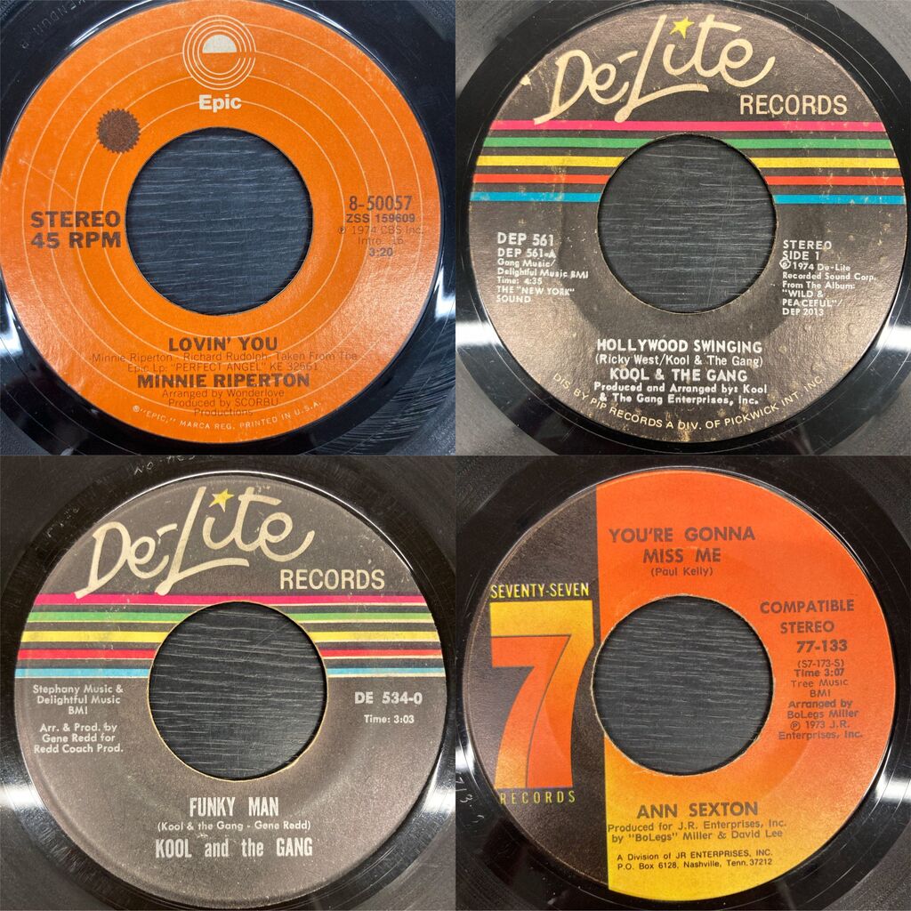 5/8(金)ソウルやHIPHOPを中心に中古7インチレコードが入荷いたしました