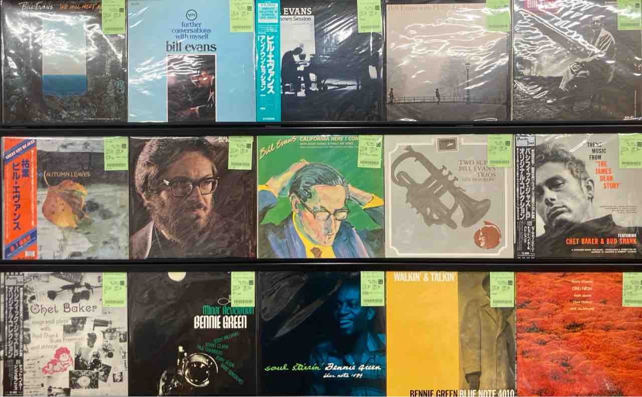 6/20(土)BILL EVANS、CHET BAKERの国内盤、US盤、その他のUS廃盤を含む