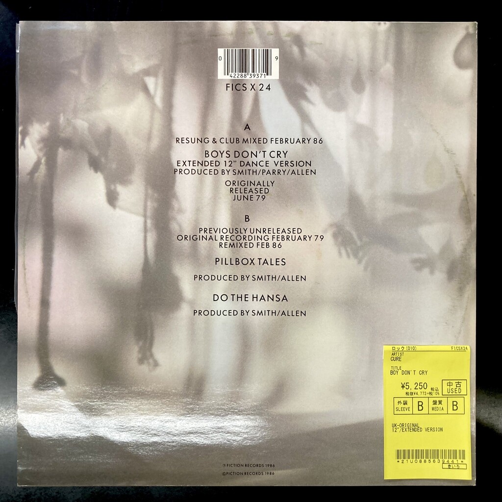 THE CURE BOYS DON'T CRY レコード The Cure – Boys Don't Cry | Releases | Discogs