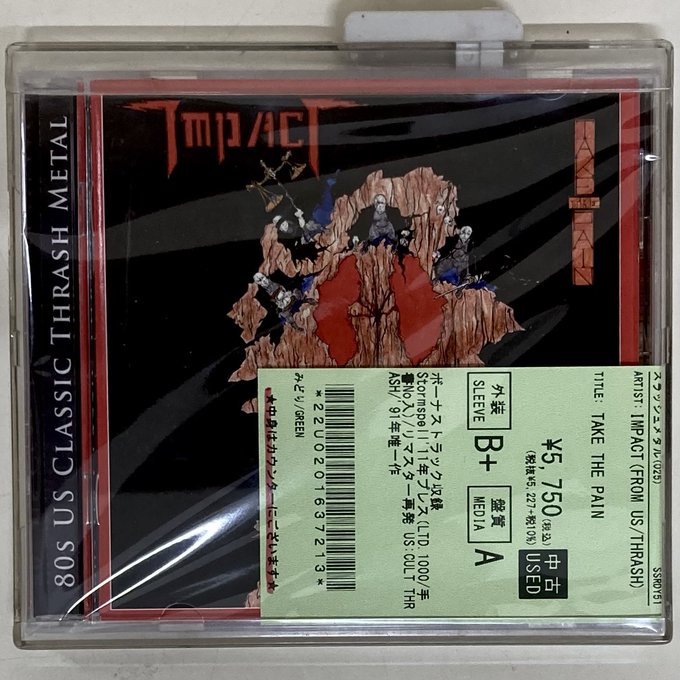 Impact take the pain スラッシュメタル ⛧中古新入荷情報⛧】USスラッシュメタルの隠れた名盤
