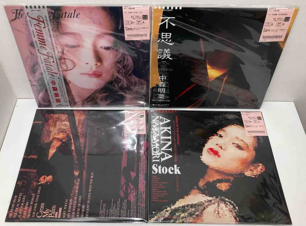 中森明菜』/帯付美品高音質盤、重量盤中古レコードがまとまって