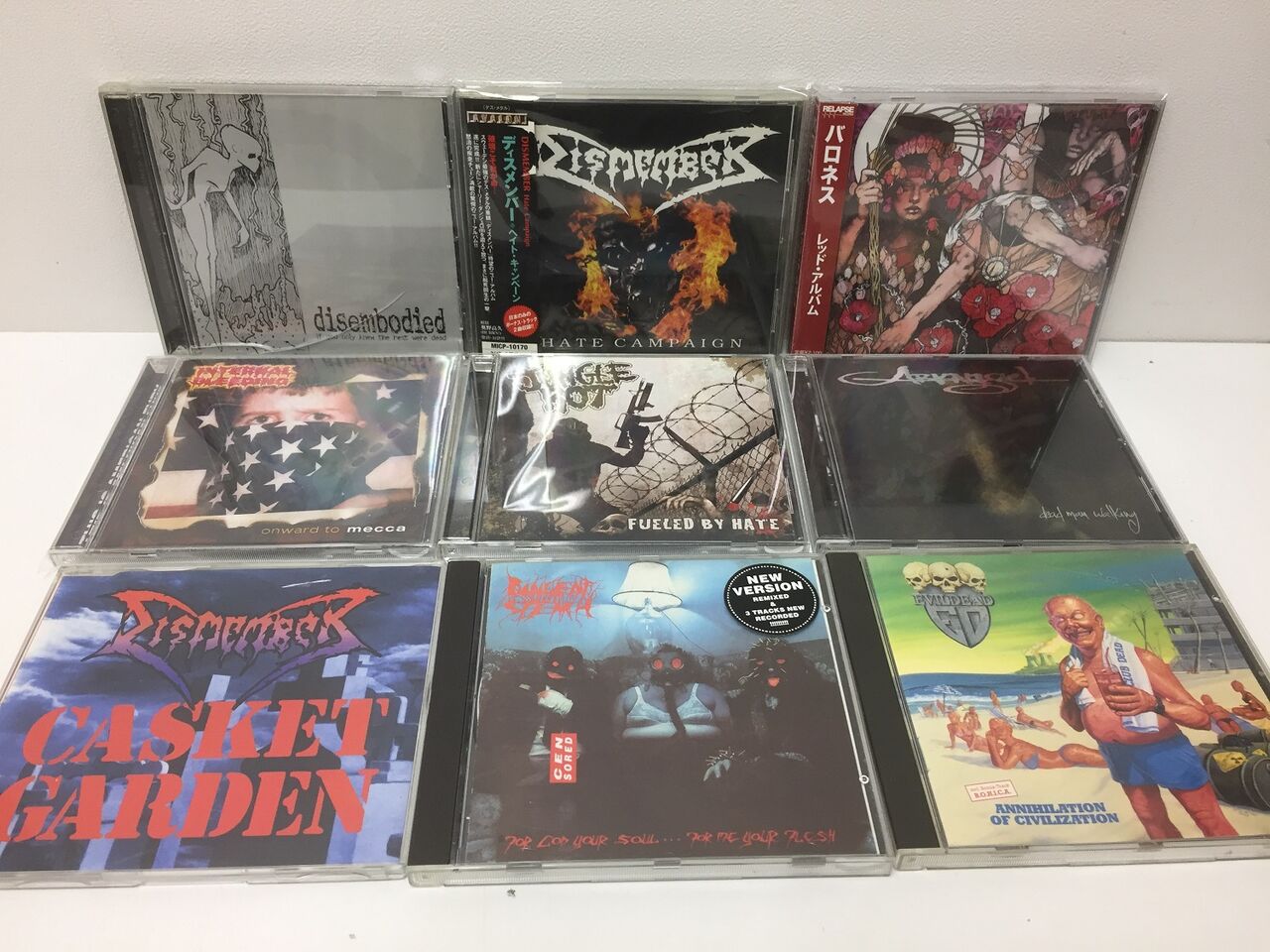 12/13(火)メタルコア/ニュースクール/デスメタル系中古CD150枚以上緊急
