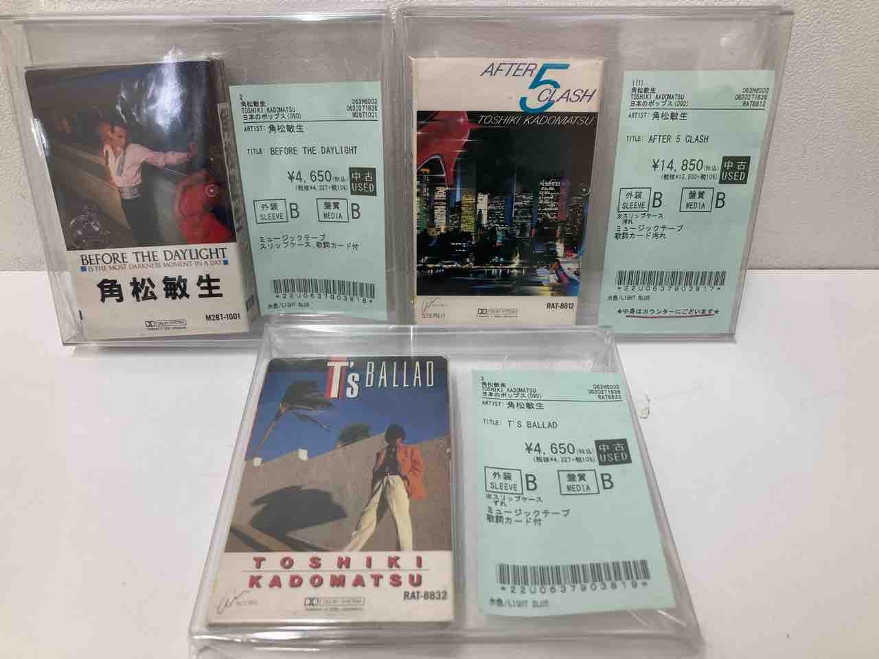 角松敏生中古カセットテープ、他スピッツ、CharaなどJ-POP中古レコード