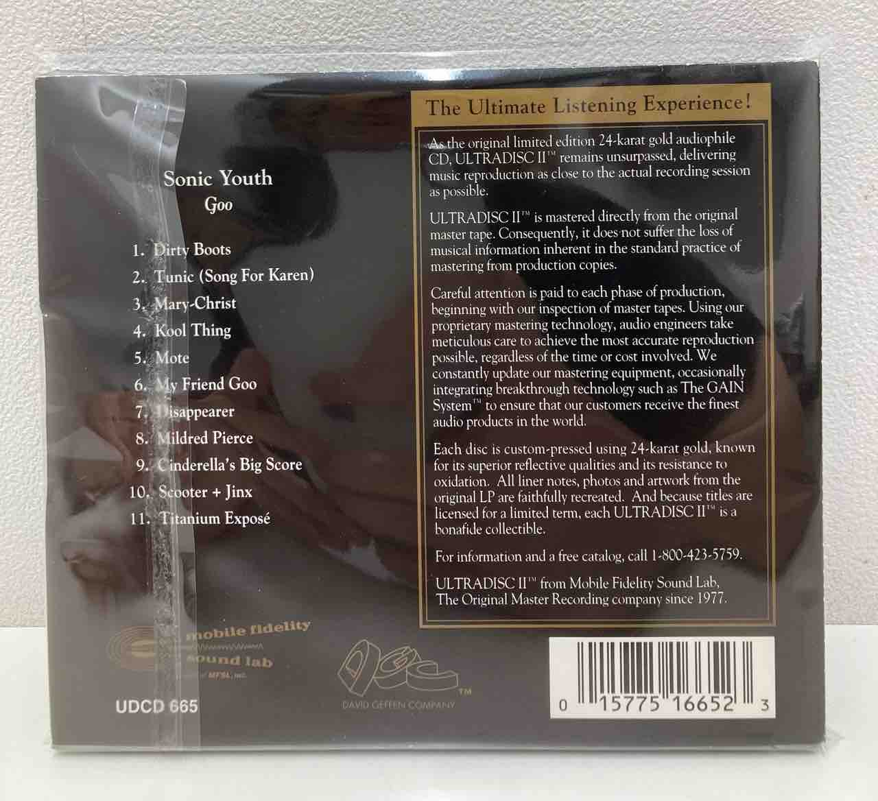 SONIC YOUTH / GOO の貴重な中古MOBILE FIDELITY GOLD CDが帯付