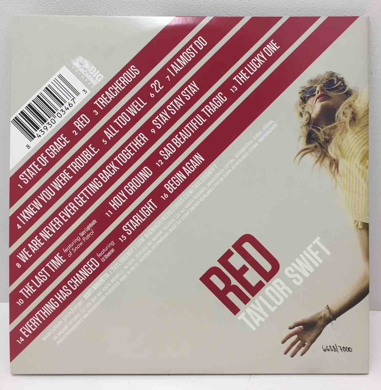 TAYLOR SWIFT / RED クリスタル・クリア・ヴァイナル仕様180