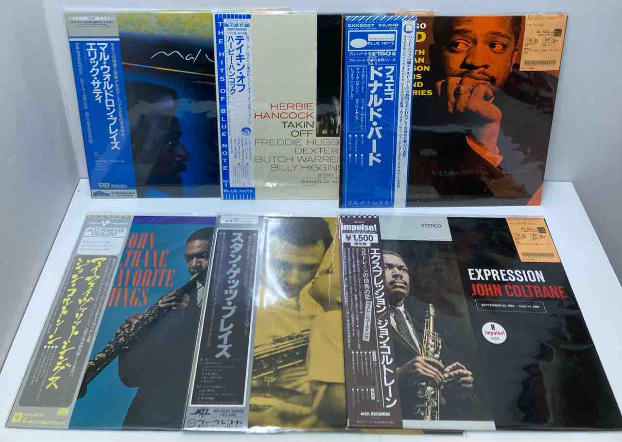 JAZZ国内盤帯付、元々帯なしシリーズ中古レコードまとめて入荷いたし