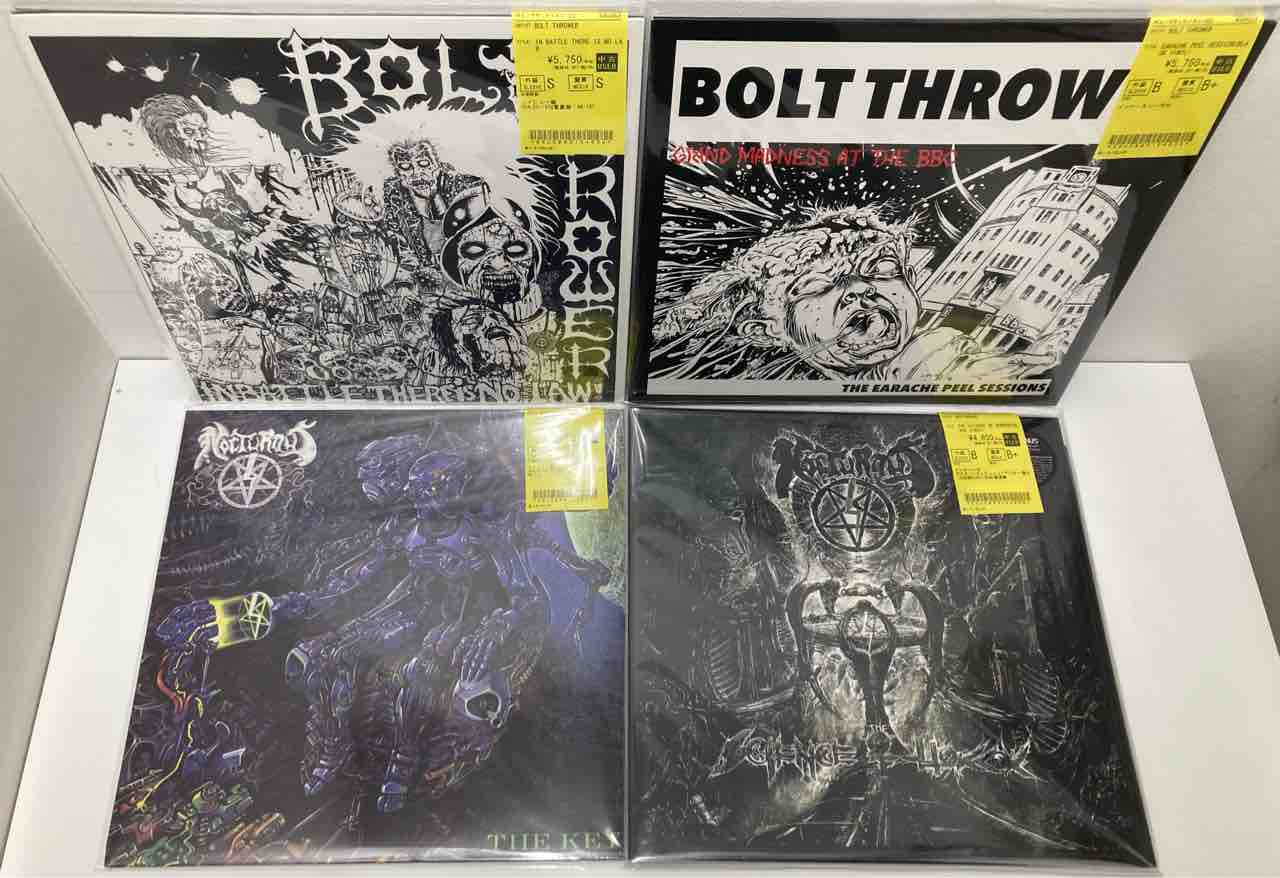 リイシュー盤を中心にスラッシュ、デス、ブラックメタル中古レコードが