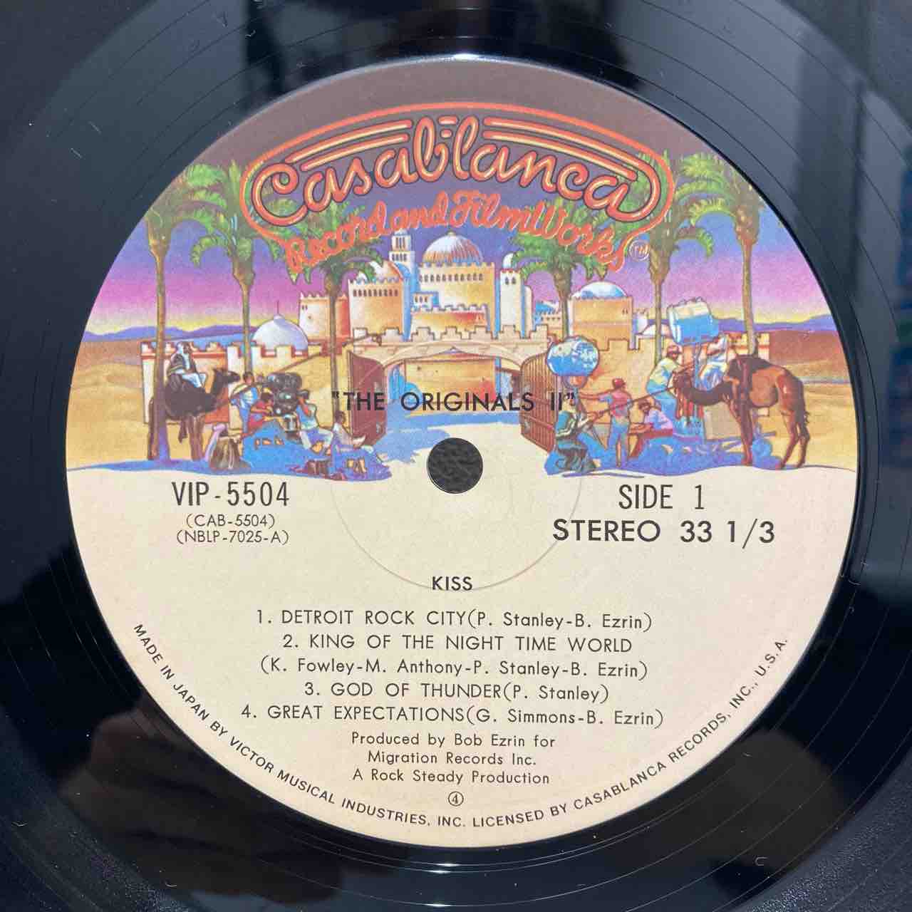 ブラックサバス「パラノイド」見本盤白ラベル、キッス「続・地獄の全貌