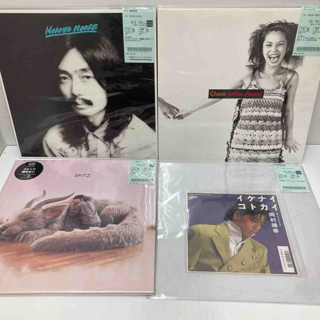 角松敏生中古カセットテープ、他スピッツ、CharaなどJ-POP中古レコード