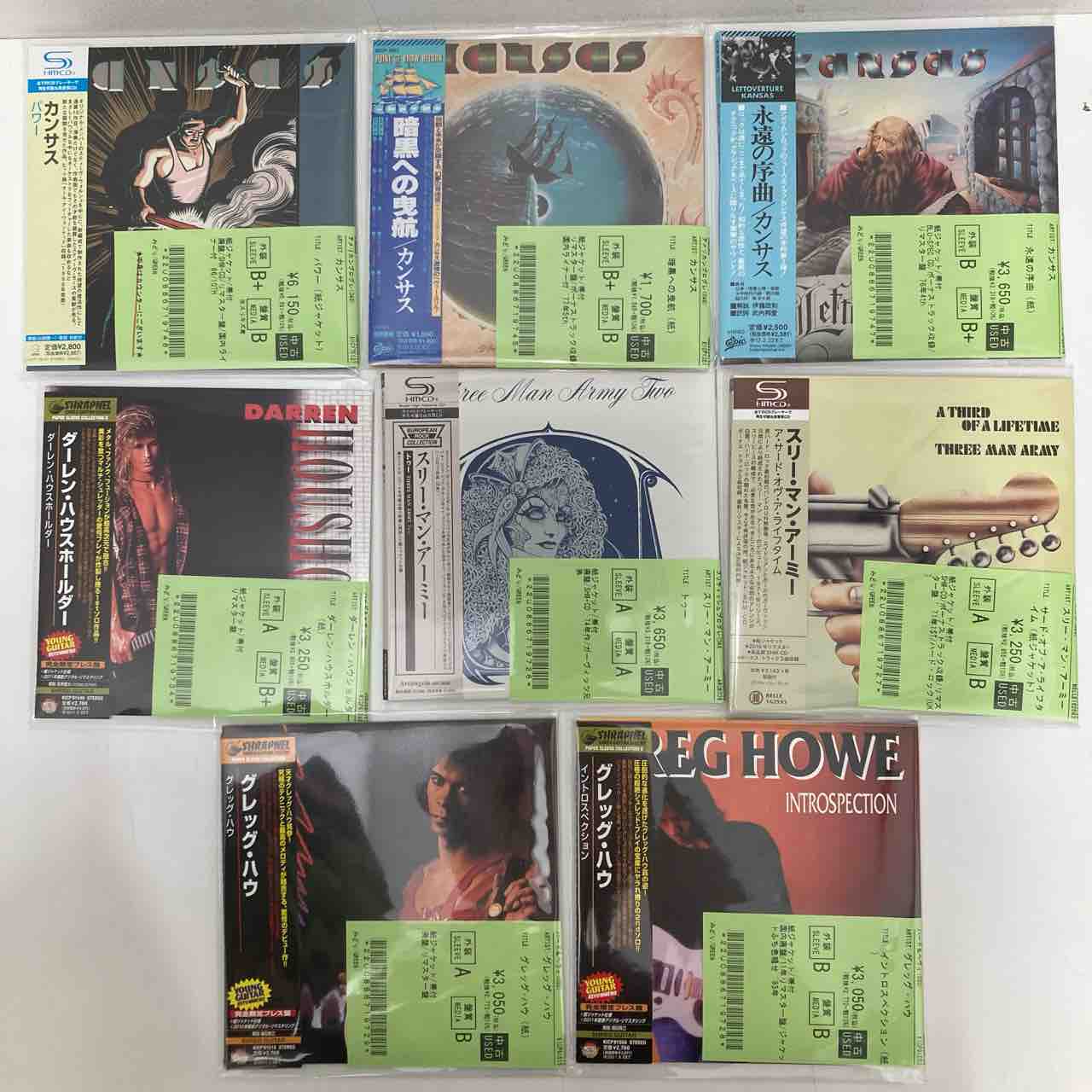 フォガット、カンサス、アリスクーパーなど 紙ジャケ中古CDまとめて