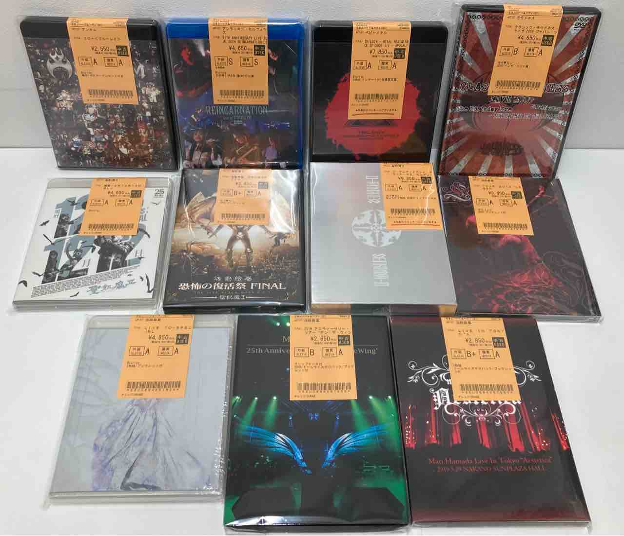メタル映像作品』中古DVD、ブルーレイがまとまって入荷いたしました