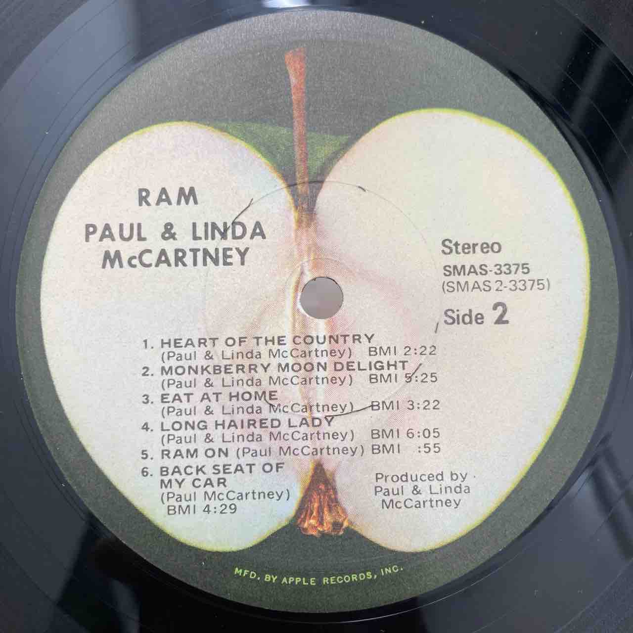稀少UKオリジナル美盤名盤ポールマッカートニービートルズBeatlesレコード ポール・マッカートニー「RAM」USオリジナル 希少