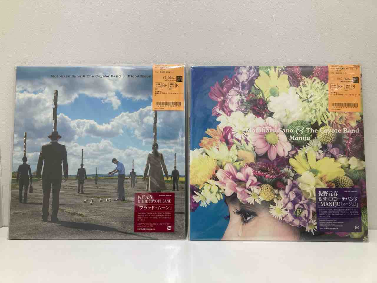 佐野元春＆ザ・コヨーテ・バンド”BLOOD MOON”と”MANIJU”の中古レコード