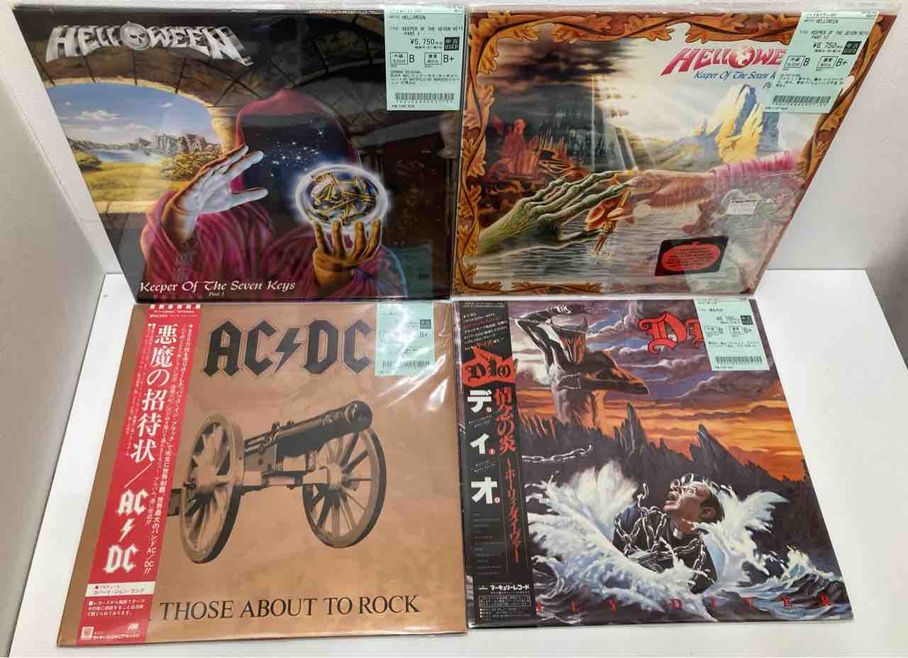 メタル廃盤レコード】国内帯付、オリジナル盤のメタル中古レコードが