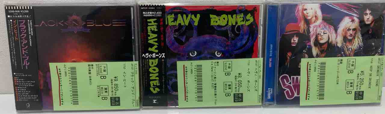 メタル中古CD】スリージーHR/グラムハード系中古CDがまとめて入荷