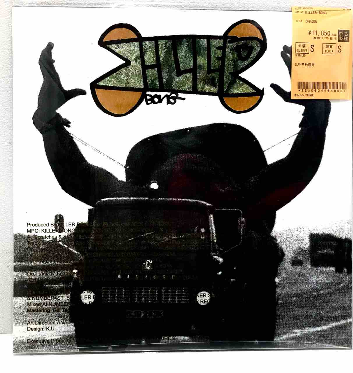 新品 KILLER-BONG / OFF&ON remastering（2LP） KILLER-BONG / OFF&ON 外装 SEALED / 盤質 S中古レコード入荷しました