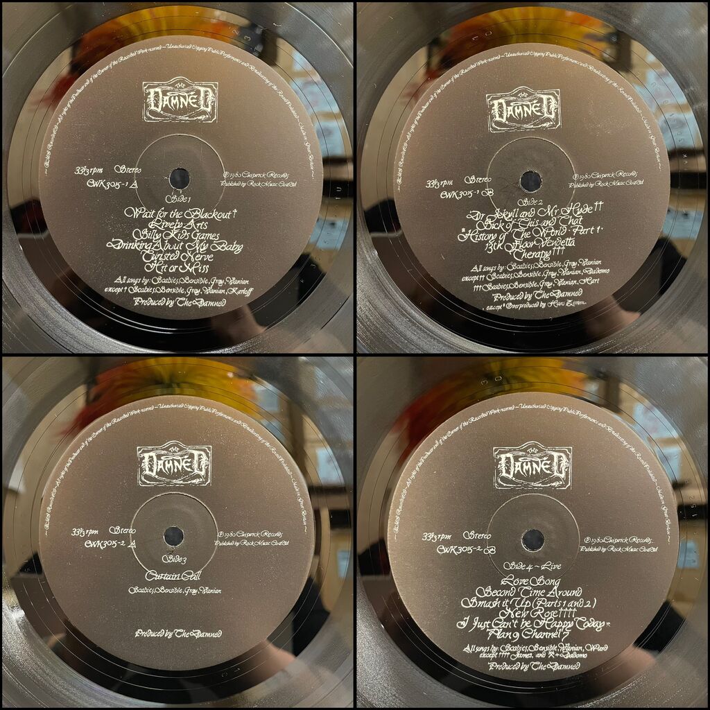 DAMNED「地獄に堕ちた野郎ども」「BLACK ALBUM」中古レコード DAMNED「地獄に堕ちた野郎ども」「BLACK ALBUM」中古レコード
