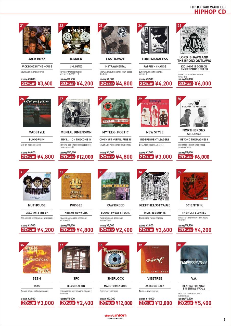 高価買取リスト】HIP HOP/R&B WANT LIST(2023.2)※2023年5月31日 高価買取リスト】HIP HOP/R&B WANT LIST(2023.2)※2023年5月31日