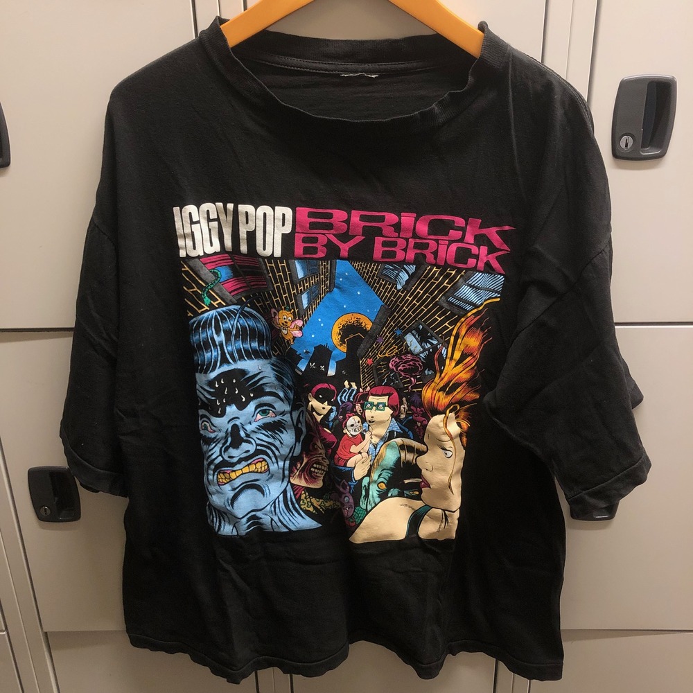中古Tシャツ】--90'sヴィンテージ--IGGY POP “BRICK BY BRICK” 当時物T