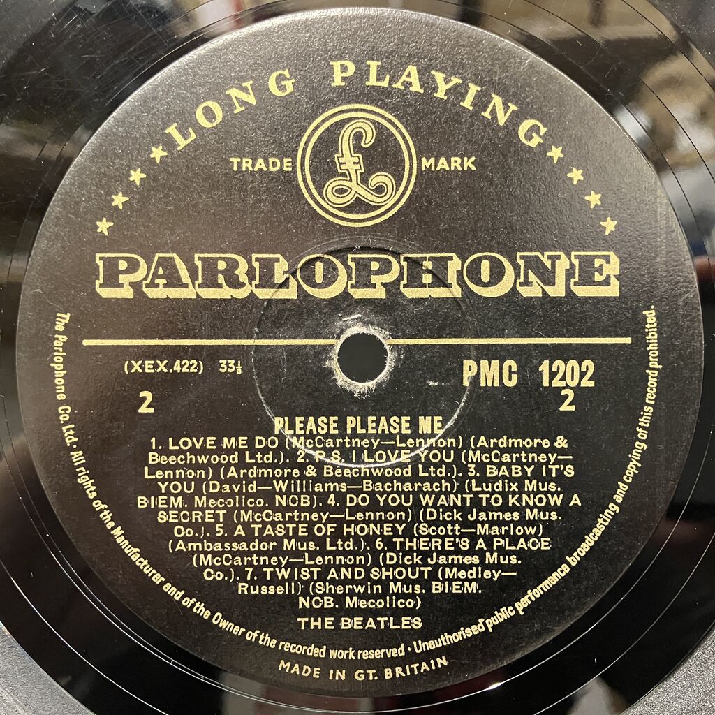 The Beatles Please Please Me UK Stereo Black & Gold Label