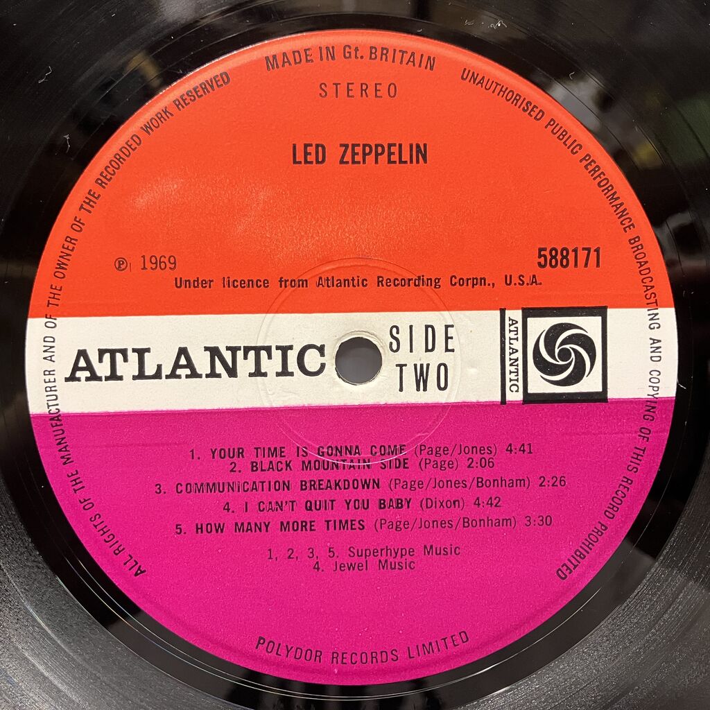 LED ZEPPELIN 幻 レコード誤訂正物激激激レア品 ジャンクにて