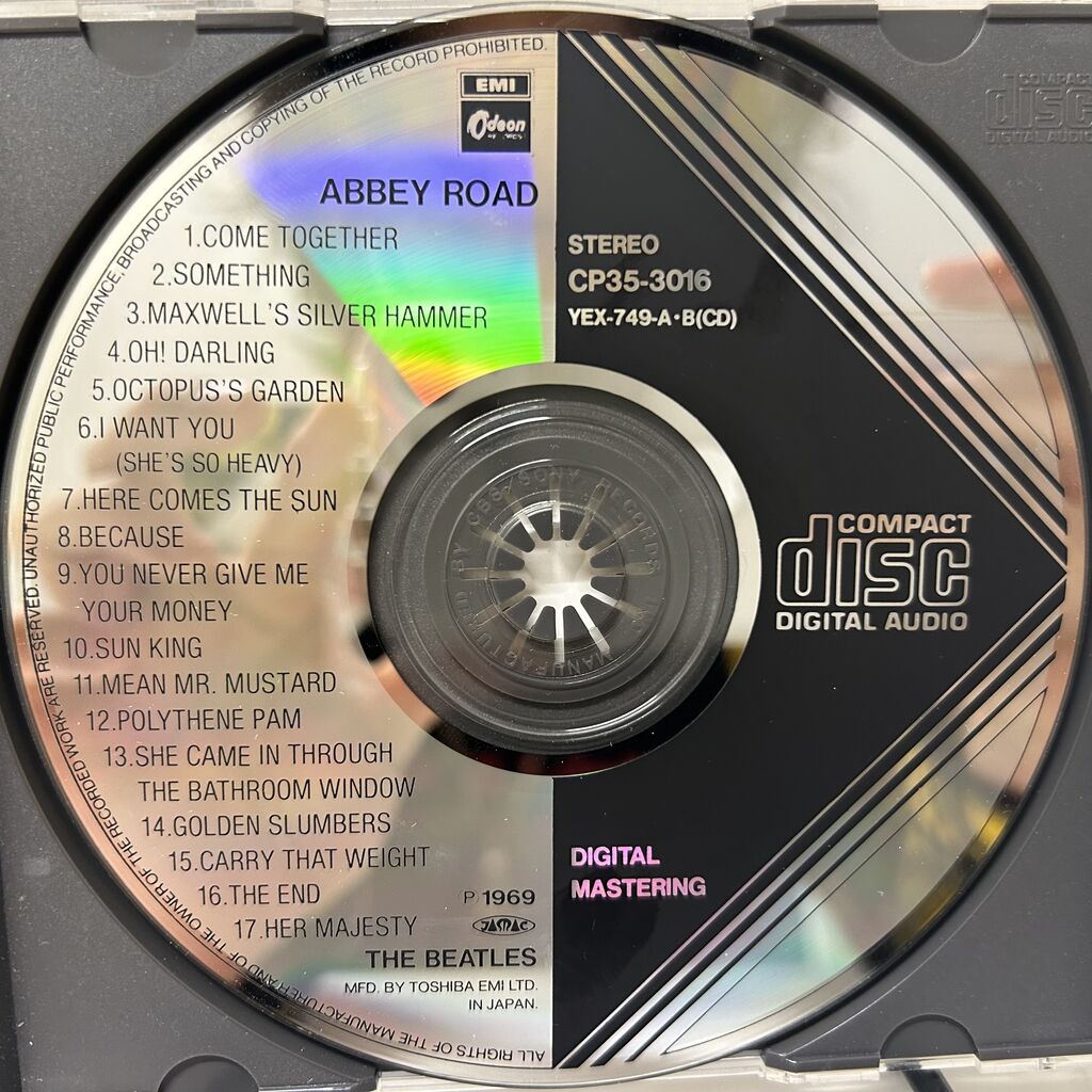 激レア】ビートルズ『アビイロード』回収盤CD、稀少SONYプレス 激レア】ビートルズ『アビイロード』回収盤CD、稀少SONYプレス