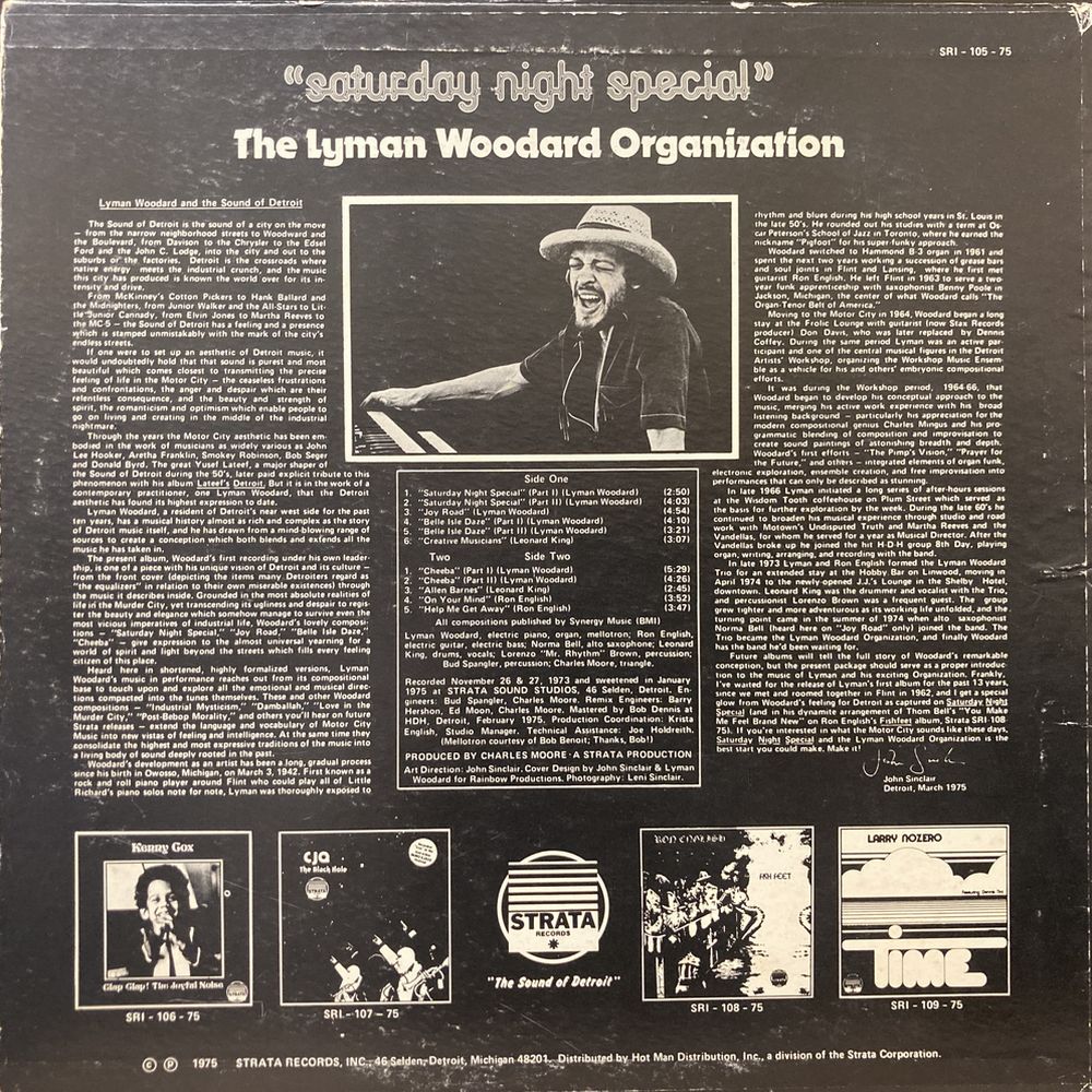 LYMAN WOODARD ORGANIZATION / SATURDAY NIGHT SPECIAL 規格番号 SRI