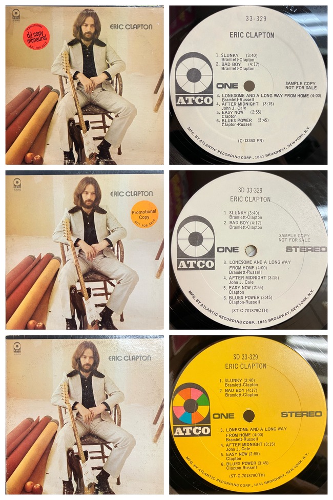 9/2(月)【中古レコード】ERIC CLAPTON 1stアルバムのレア