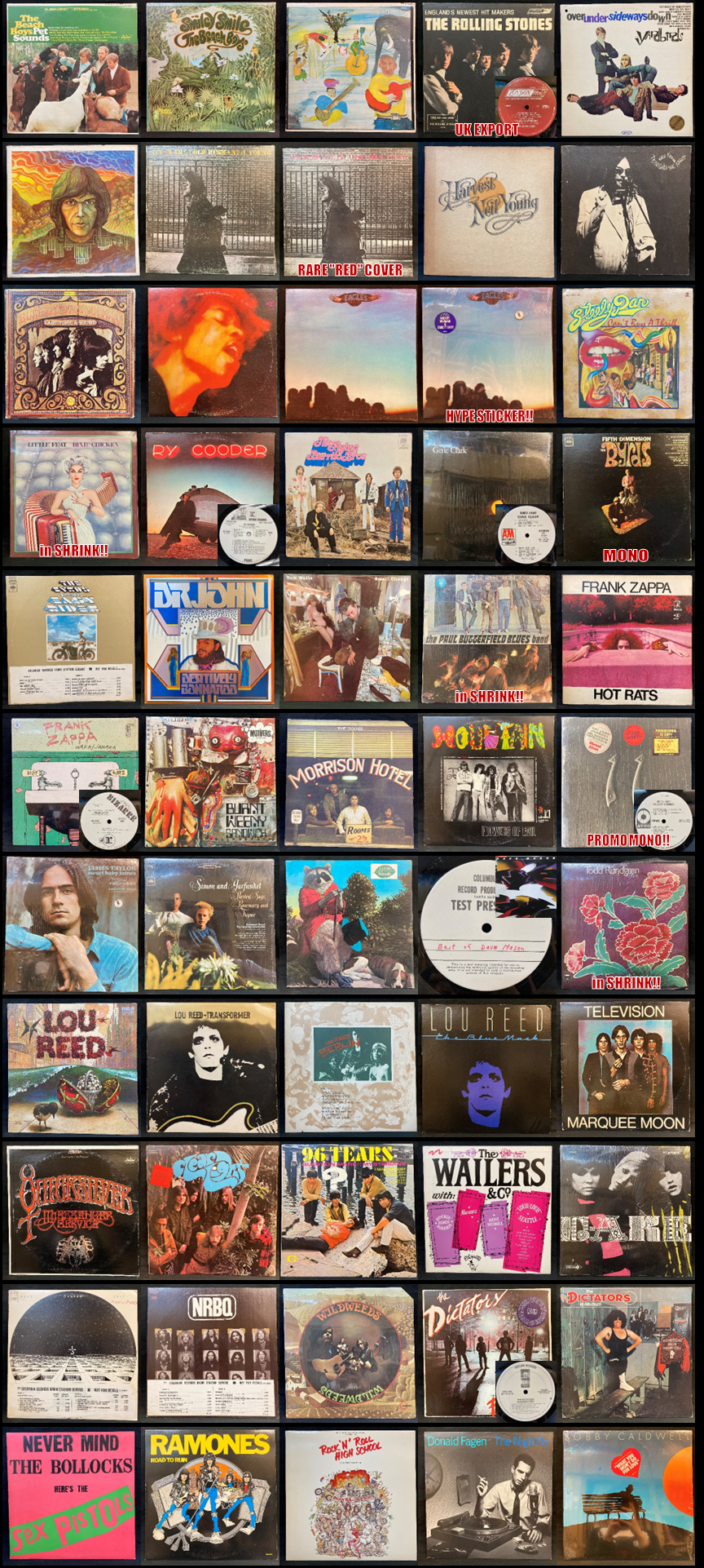 レコード洋楽 14枚(ROCK、HARDROCK、プログレ、POPS)まとめ売り 9/6(土) ROCK/POPS中古レコード新入荷情報】ハードロック