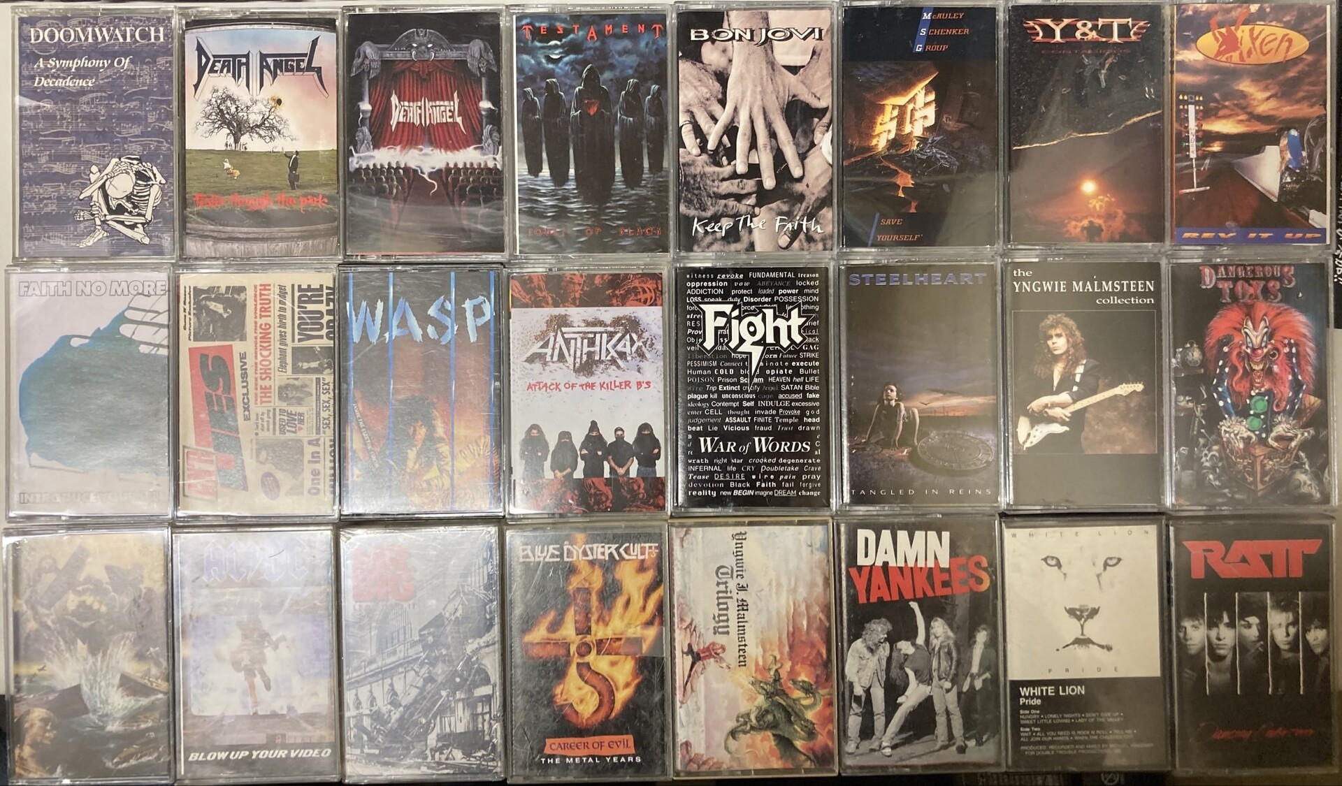 ☆中古カセット/ボタン付リスト☆ハードロック/ヘヴィメタルの定番