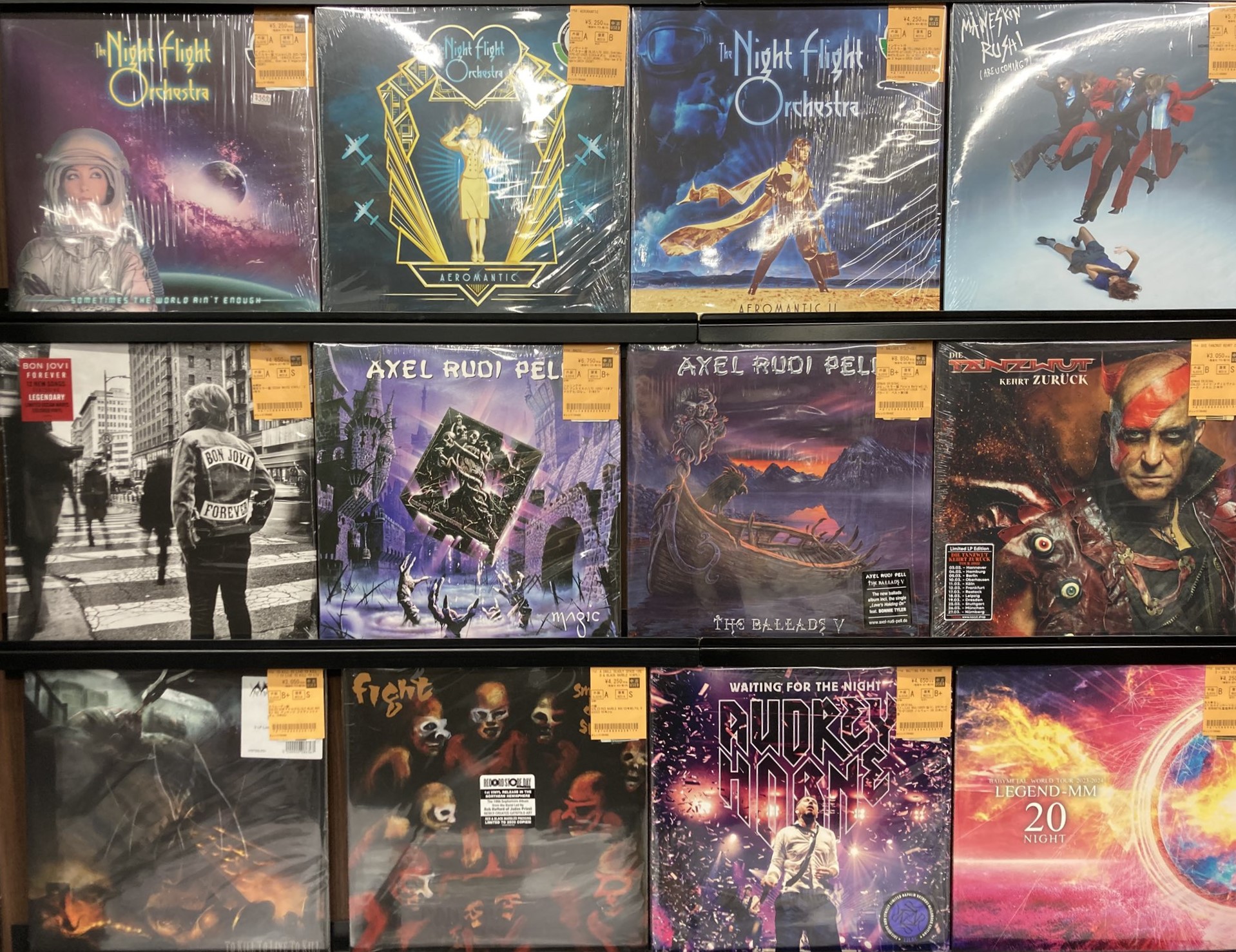 KAMELOT、AUDREY HORNE、MANESKIN、NIGHT FLIGHT ORCHESTRAなど中古