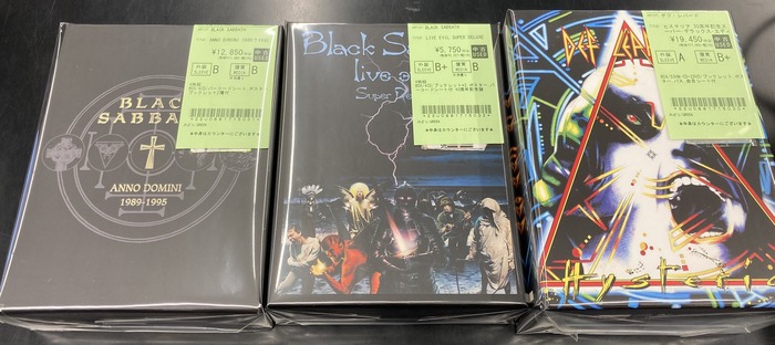 GUNS N' ROSES、BLACK SABBATH、DEF LEPARDなどのBOXが入荷しました
