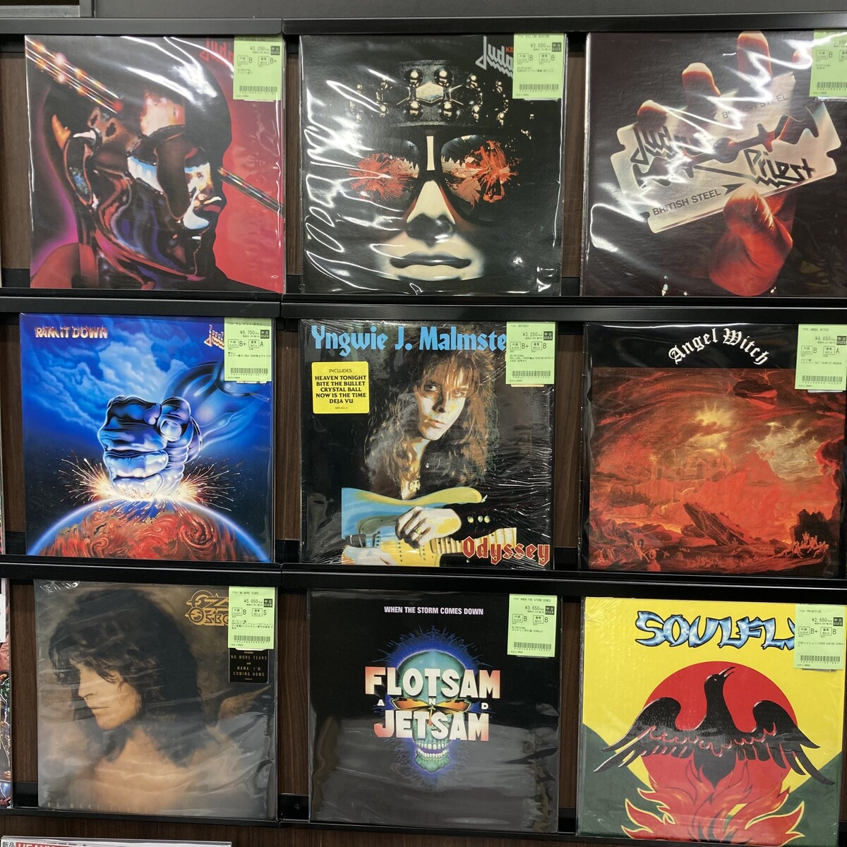 JUDAS PRIESTのUKオリジナル盤各種、RUNNING WILD, FLOTSAM AND JETSAM