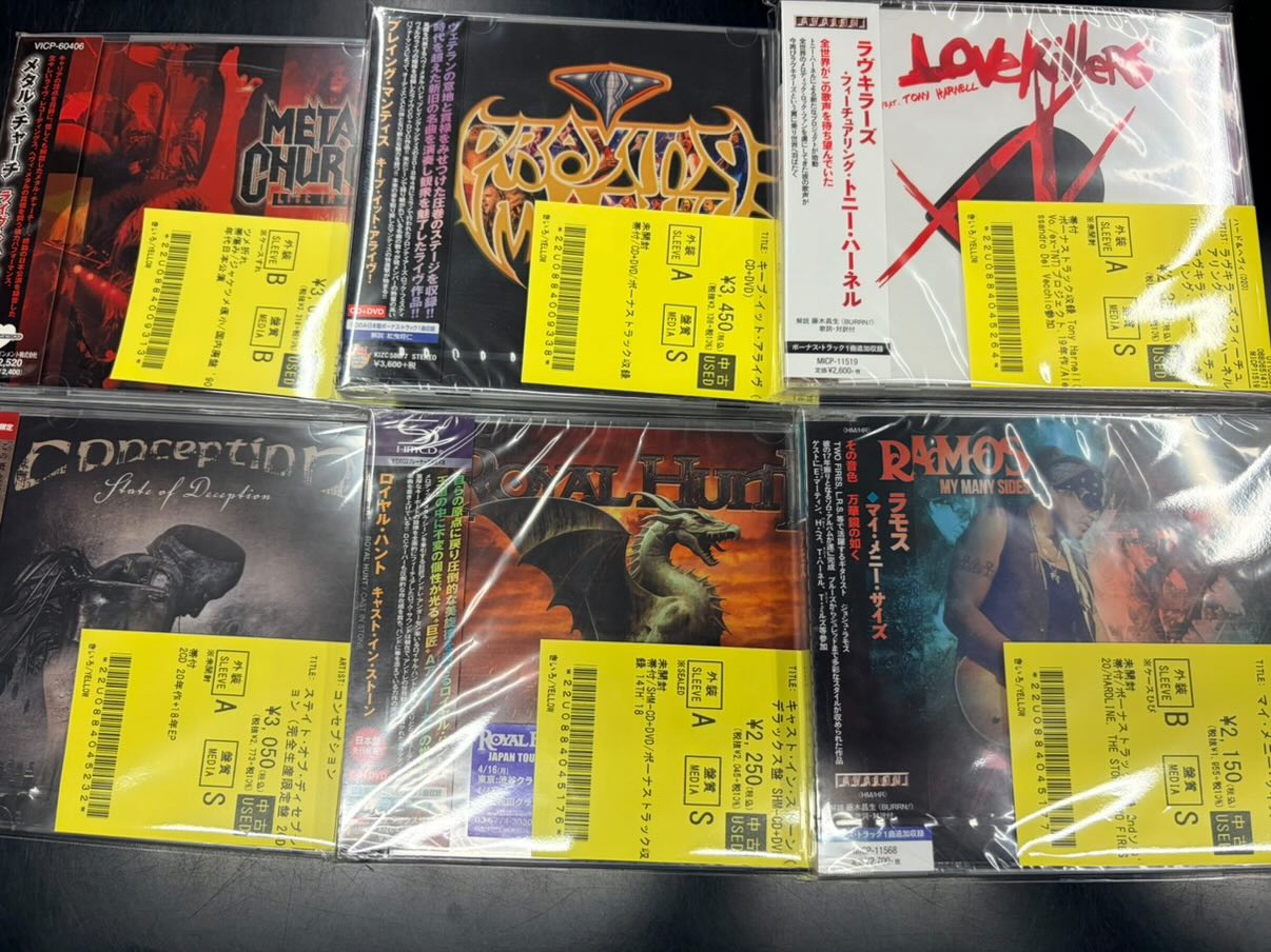 12/27(土)~12/29(月)入荷> ハードック/ヘヴィメタルの中古CDのリストを