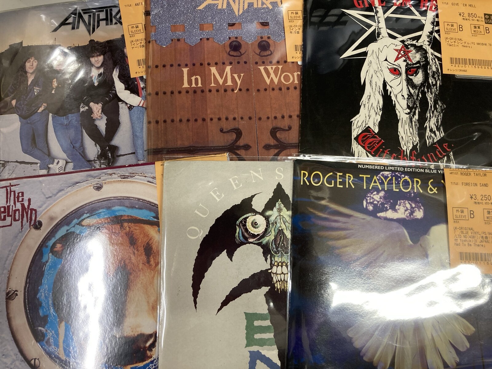 ☆中古レコード/ボタン付☆7インチ入荷！ANTHRAX,IRON MAIDEN,EXTREME
