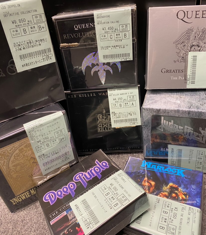 BOXが多数入荷！+HR/HMの中古CDも30点以上入荷しております
