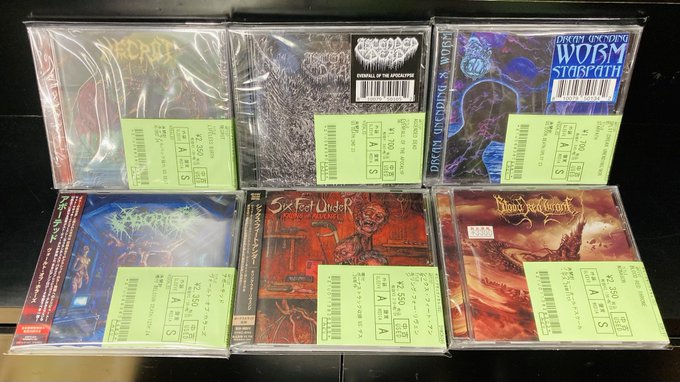 直近～準新譜中心！デスメタル/グラインドコアの中古CDが多数入荷